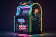 Retro themed slot machine